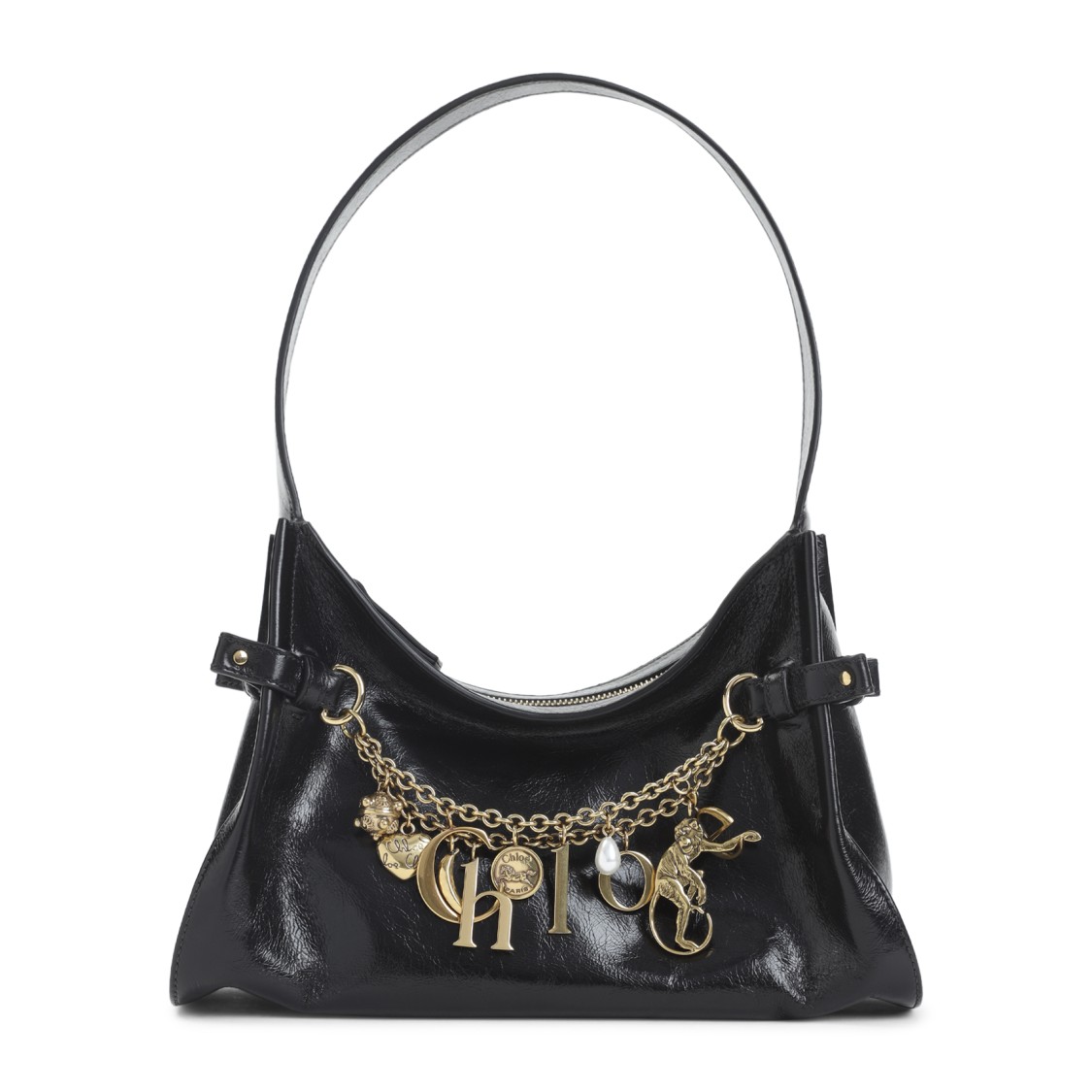 Chloé Charms Shoulder Bag In Black