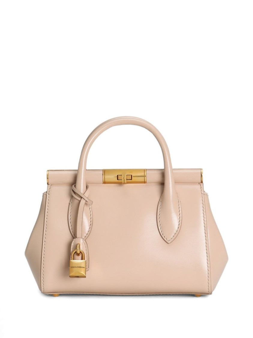 DOLCE & GABBANA DOLCE & GABBANA NATURAL STRUCTURED HANDBAG