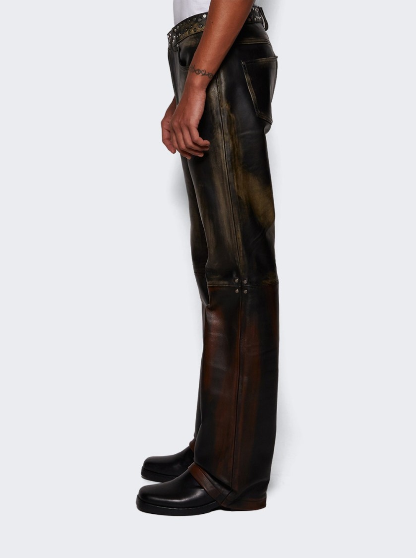 Who Decides War Studded Leather Trousers