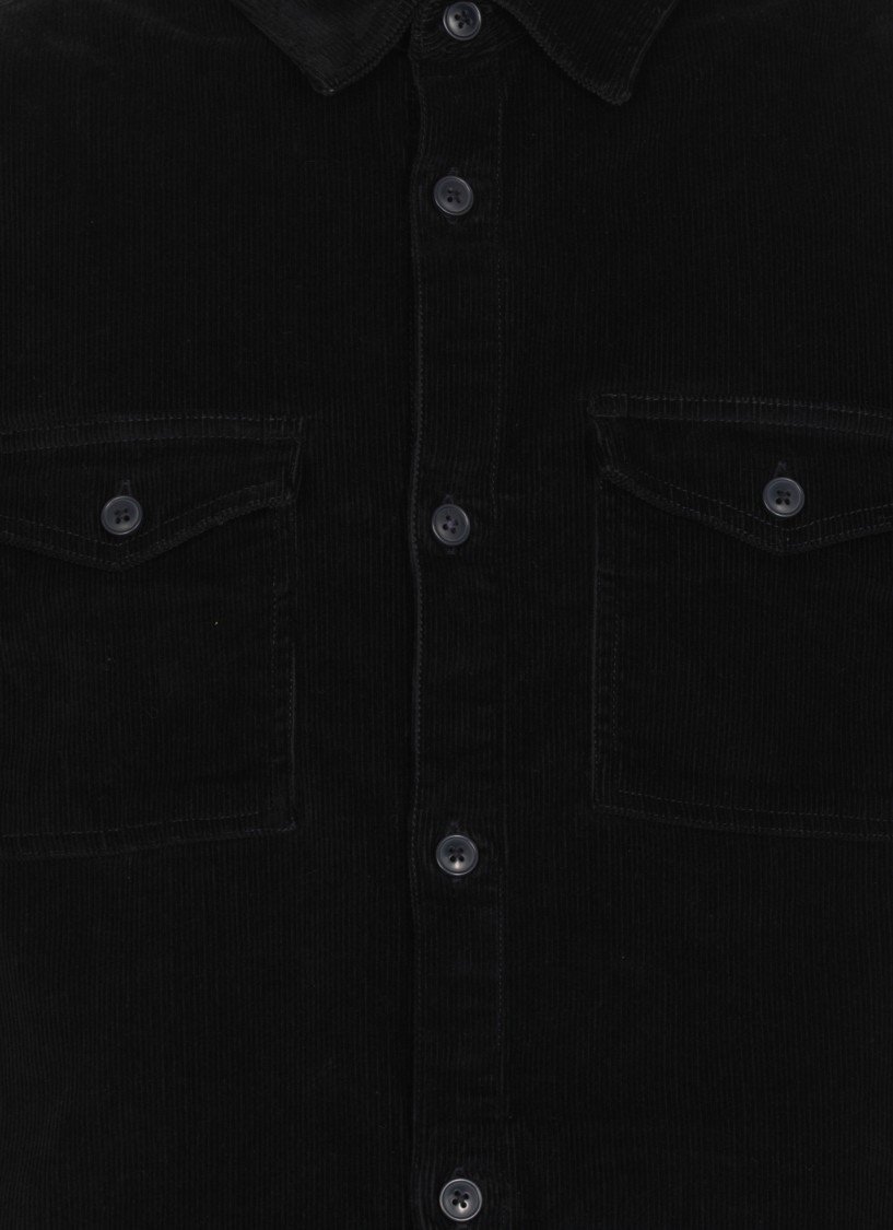 Barbour Regular Cord Overshirt In Black