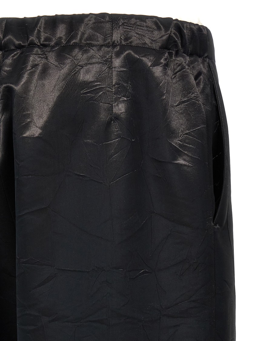 Givenchy Viscose Trousers With Wrinkled Effect In Black