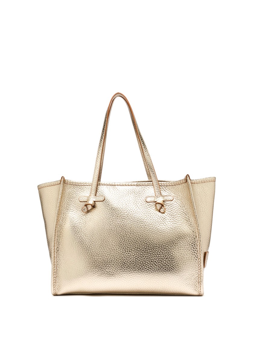 G.chiarini Marcella Marcella Shopping Bag In Bubble Leather Double Light Gold