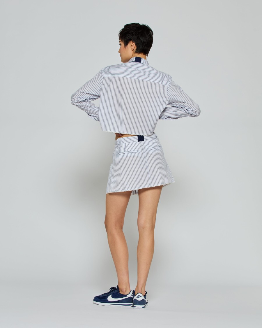 Serena Bute Striped Serena Mini Skirt - Navy/white