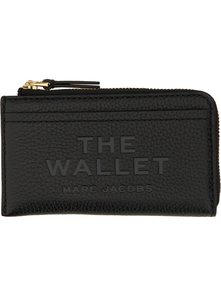 Marc Jacobs Textured Black Leather Wallet With Card Slots