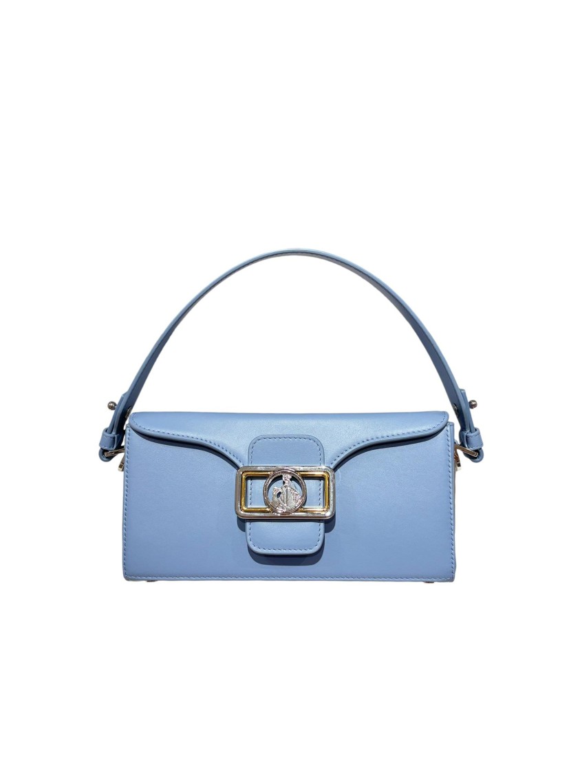 Lanvin Pencil Box Bag Nano With Strap In Blue
