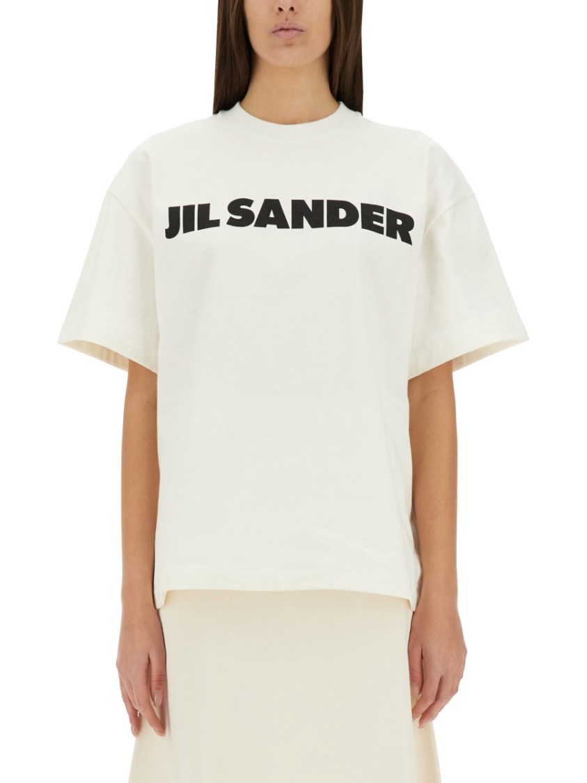Jil Sander Relaxed-fit Cotton T-shirt With Bold Logo In Multi