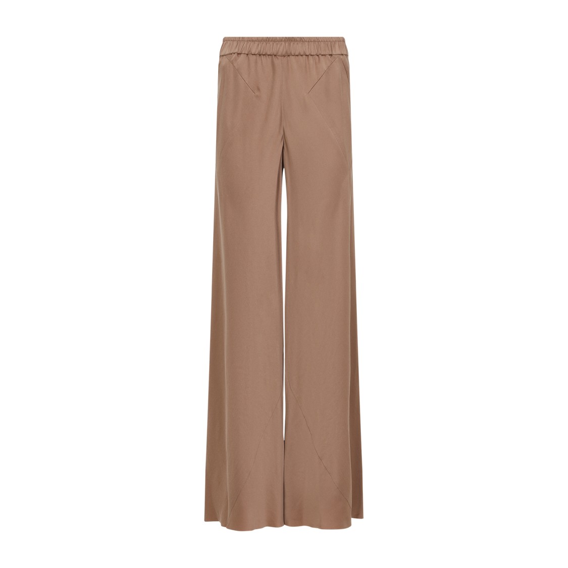 Giorgio Armani Viscose And Silk Blend Trousers In Brown