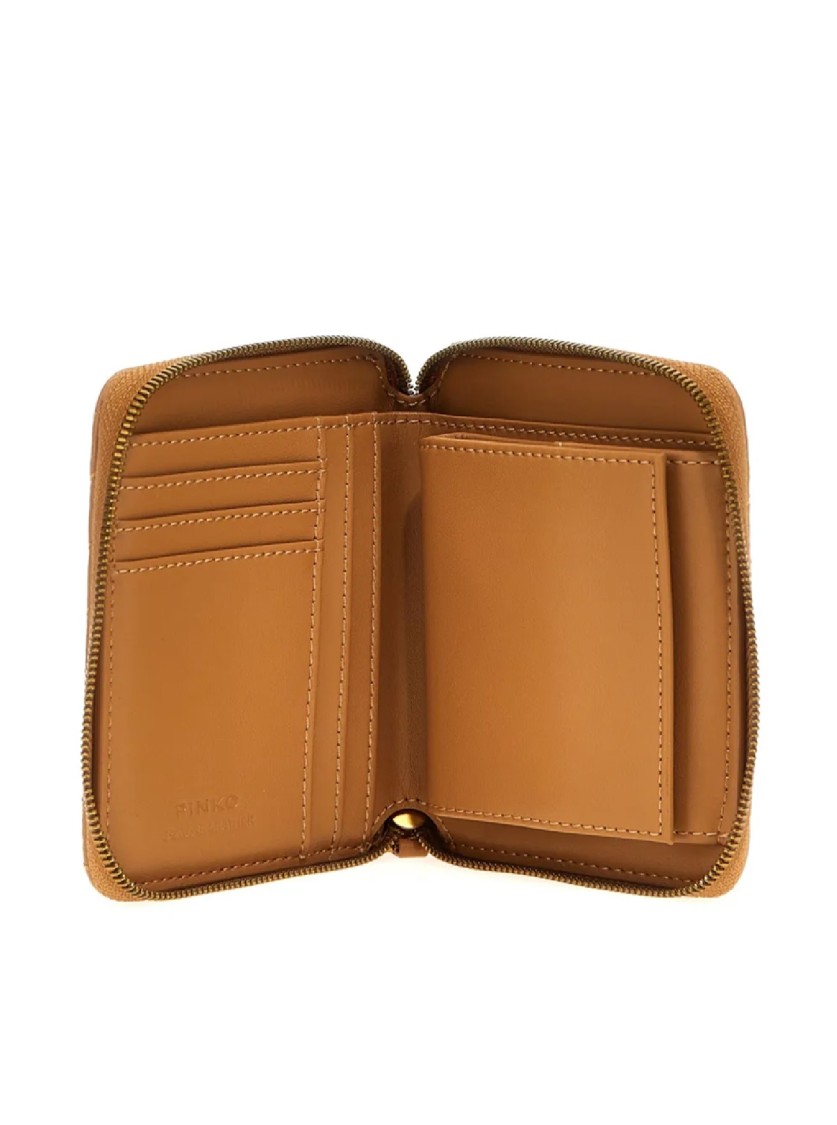 PINKO PINKO QUILTED CHEVRON ZIP-AROUND WALLET