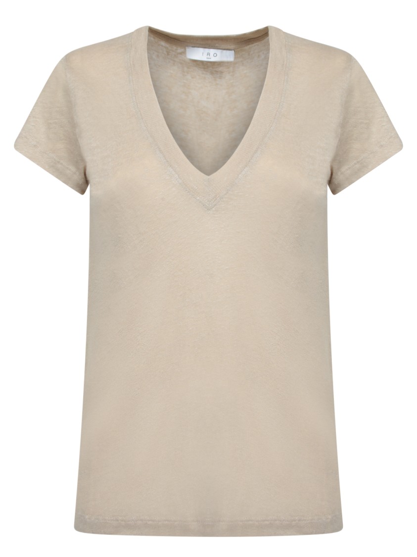 Iro Relaxed Fit Vintage-inspired Brown T-shirt