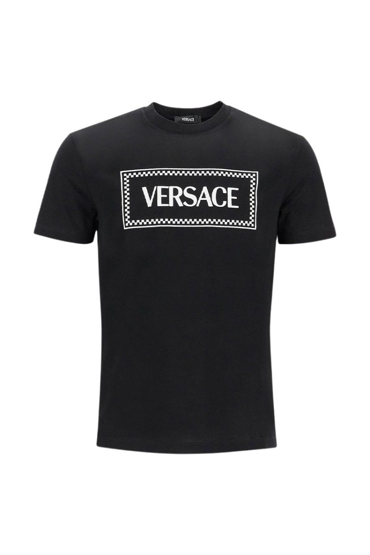 VERSACE VERSACE EMBROIDERED LOGO T-SHIRT