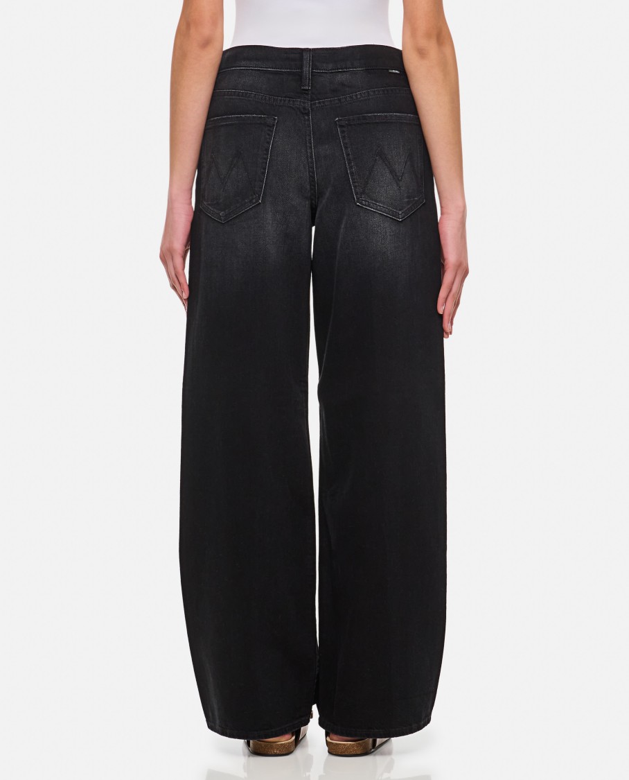 Mother The Spinner Zip Sneak Jeans In Black