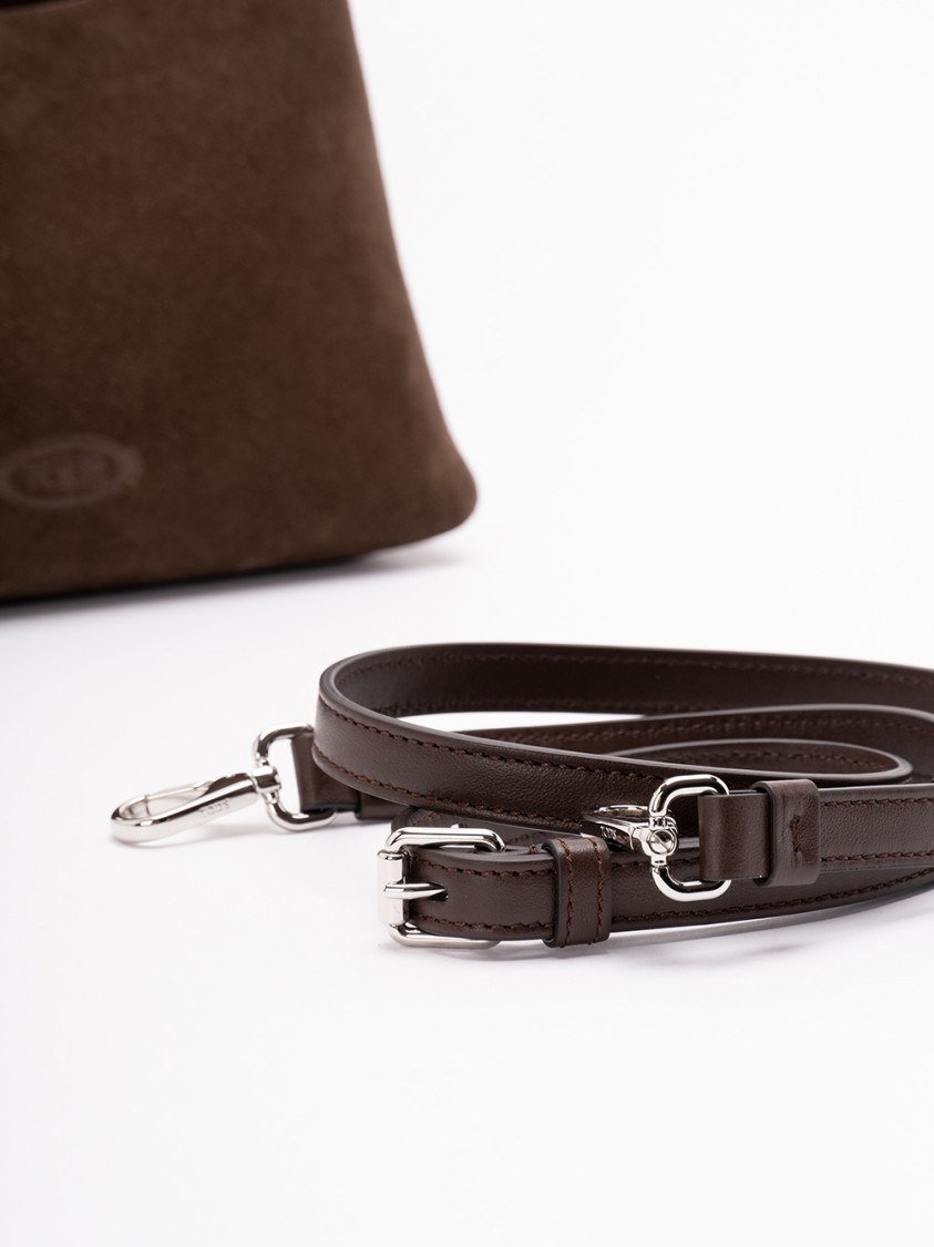 Tod's Structured Micro Bag In Calf Leather In Brown