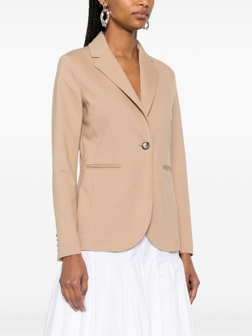 Peuterey Tailored Beige Blazer With Notch Lapel