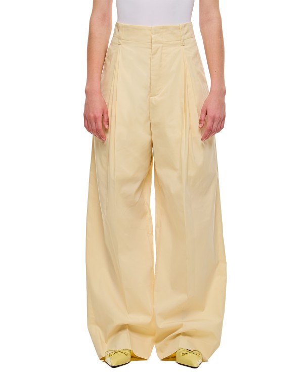 Bottega Veneta Wide Silk And Cotton Trousers | THE LIST