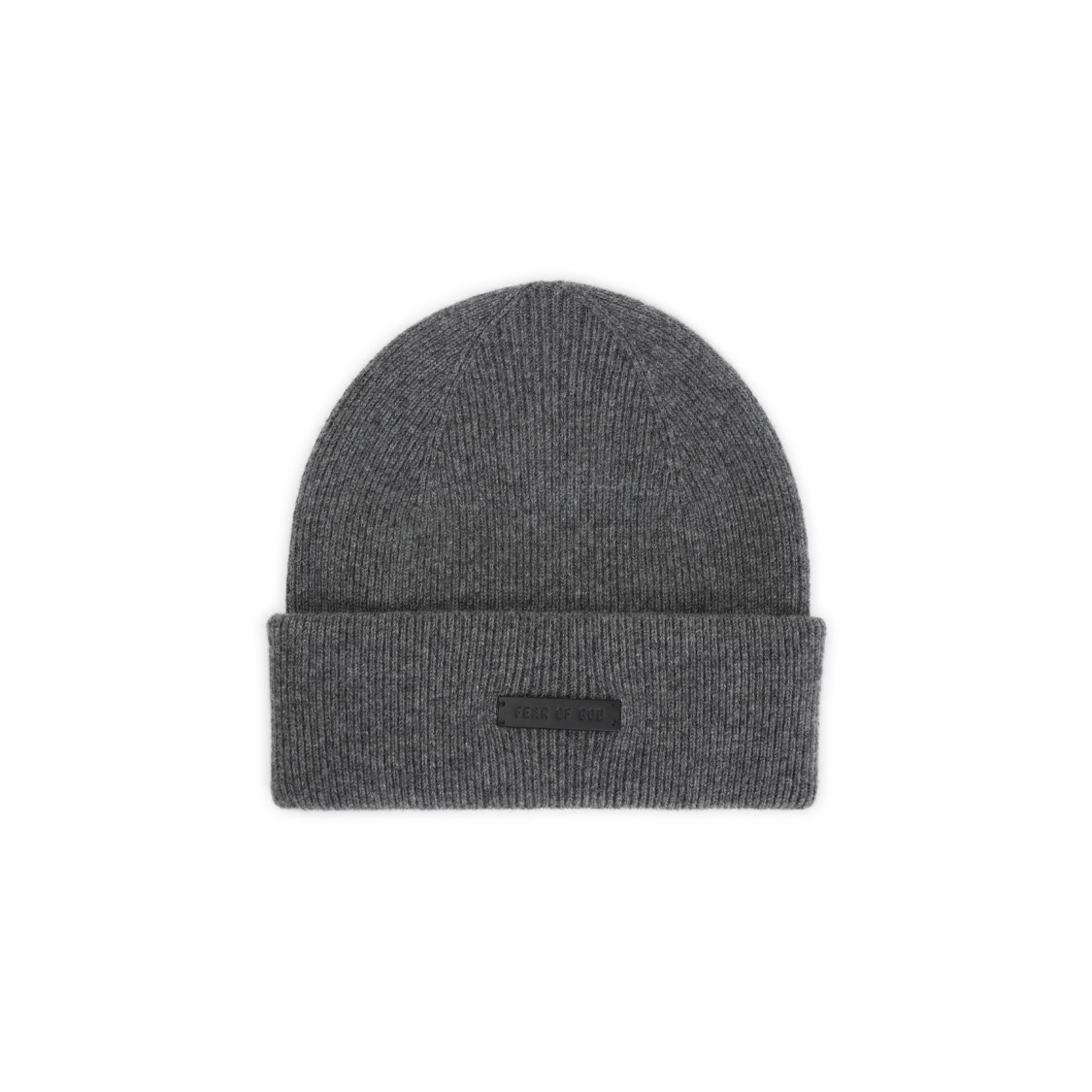 Fear Of God Logo Cashmere Beanie In Grey