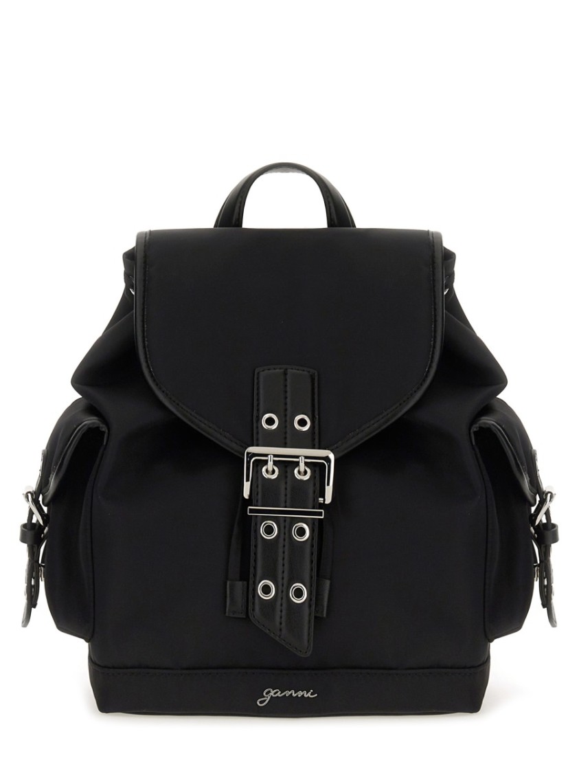 Ganni Bucky Nylon Small Backpack | ModeSens