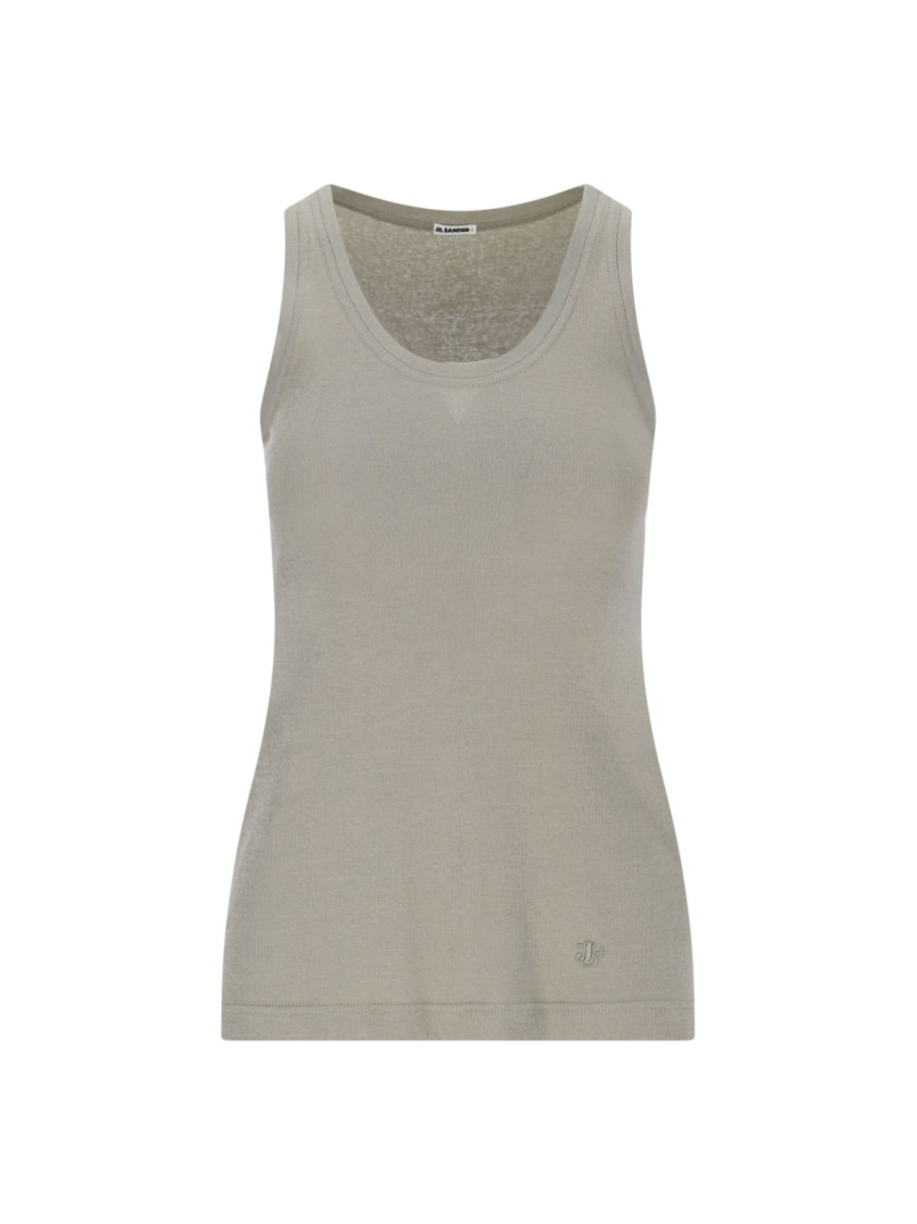 Jil Sander Tank Top Set Of 3 - White, Cream & Green