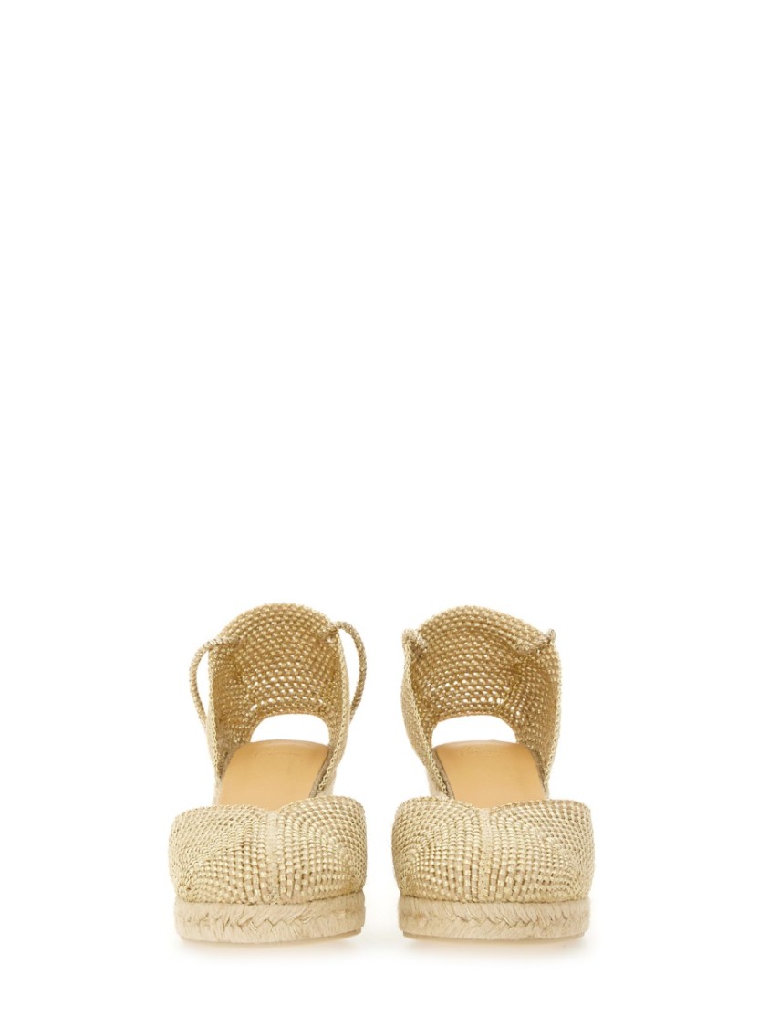 Shop Castaã±er Castaner "cora" Espadrille In Gold
