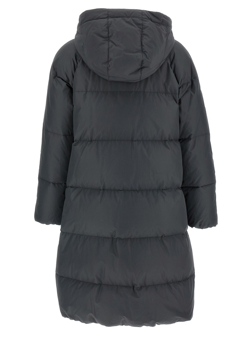 Brunello Cucinelli Quilted-design Hooded Down Coat In Black