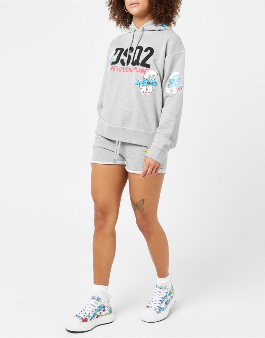 Dsquared2 Smurfs Low Top Sneakers In White