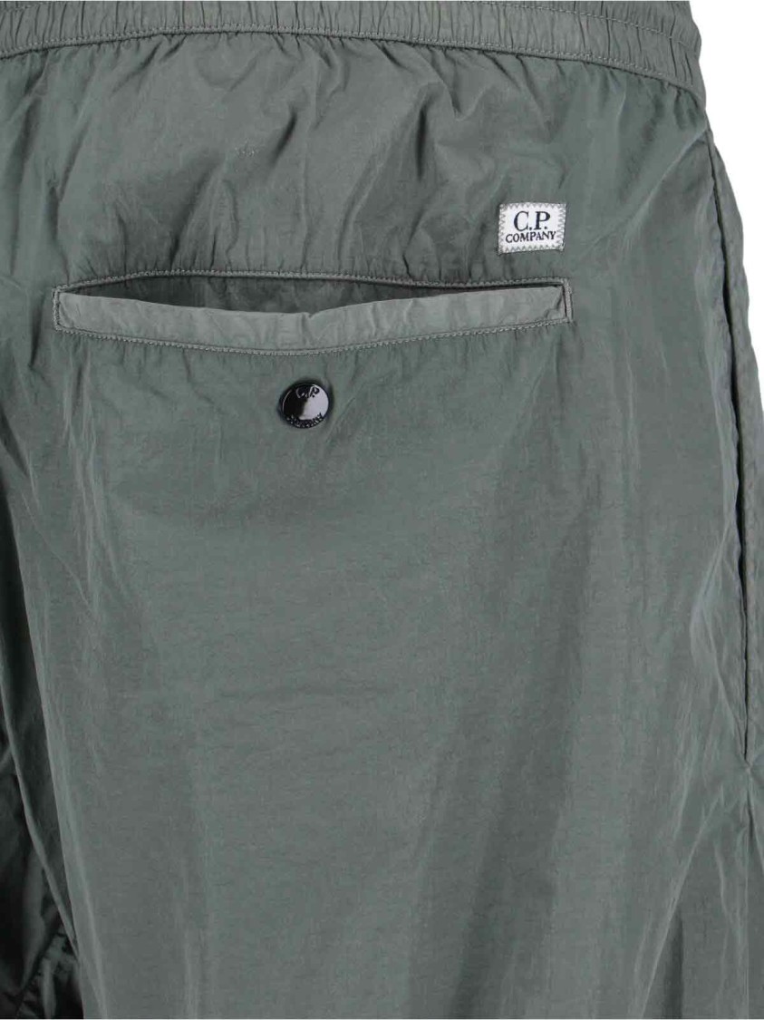 C.p. Company Cargo-pockets Drawstring Trousers In Gray