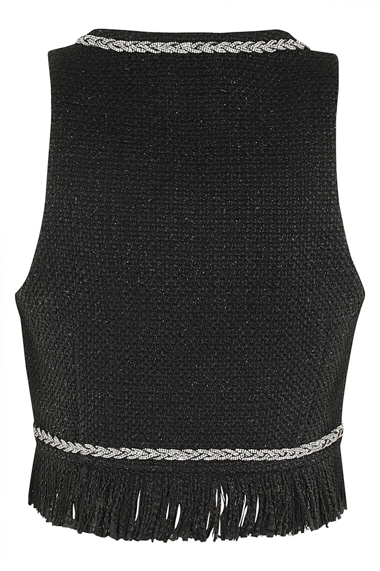 Giuseppe Di Morabito Rhinestone Embellished Vest In Black