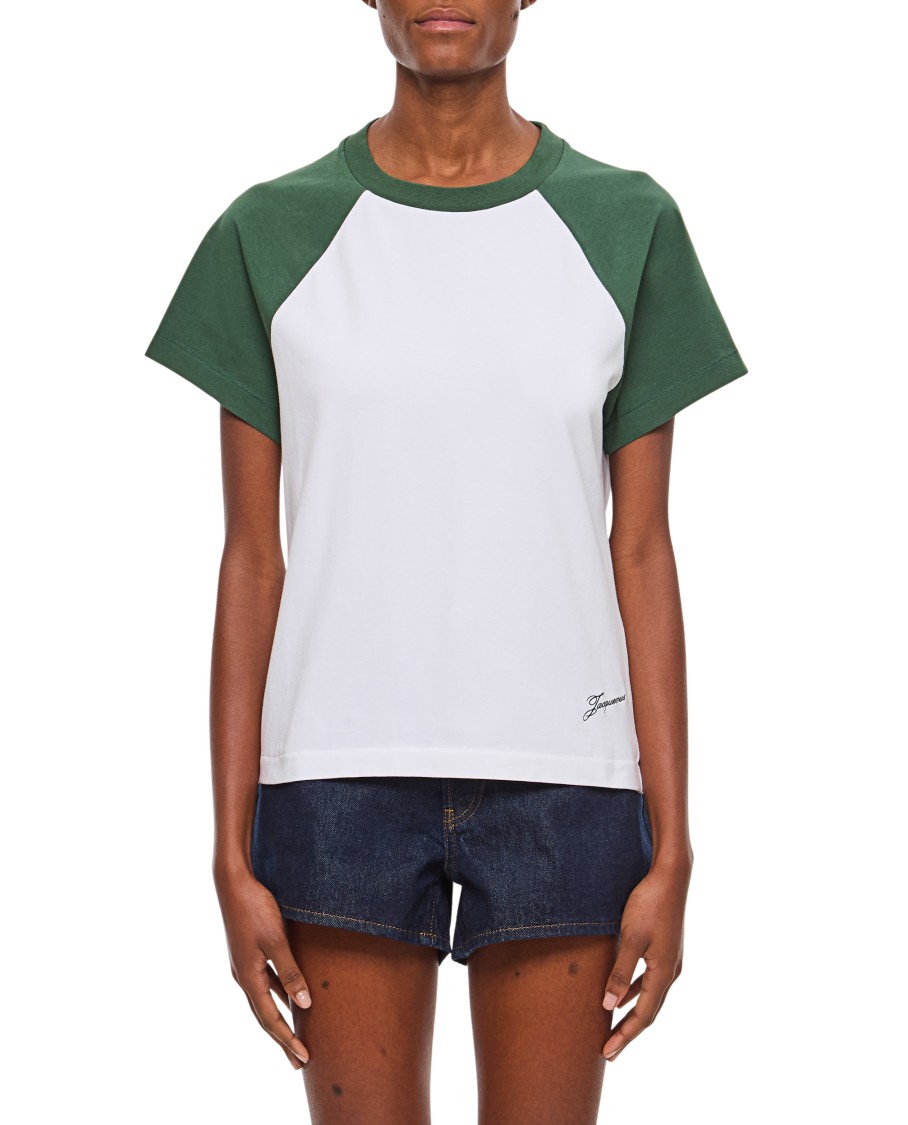 Shop Jacquemus Le Mini Tshirt Baseball In White