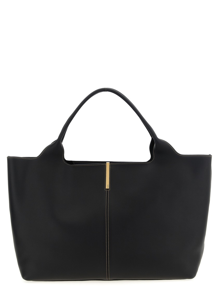 Tod's Medium 'ebr' Shopping Bag In Black