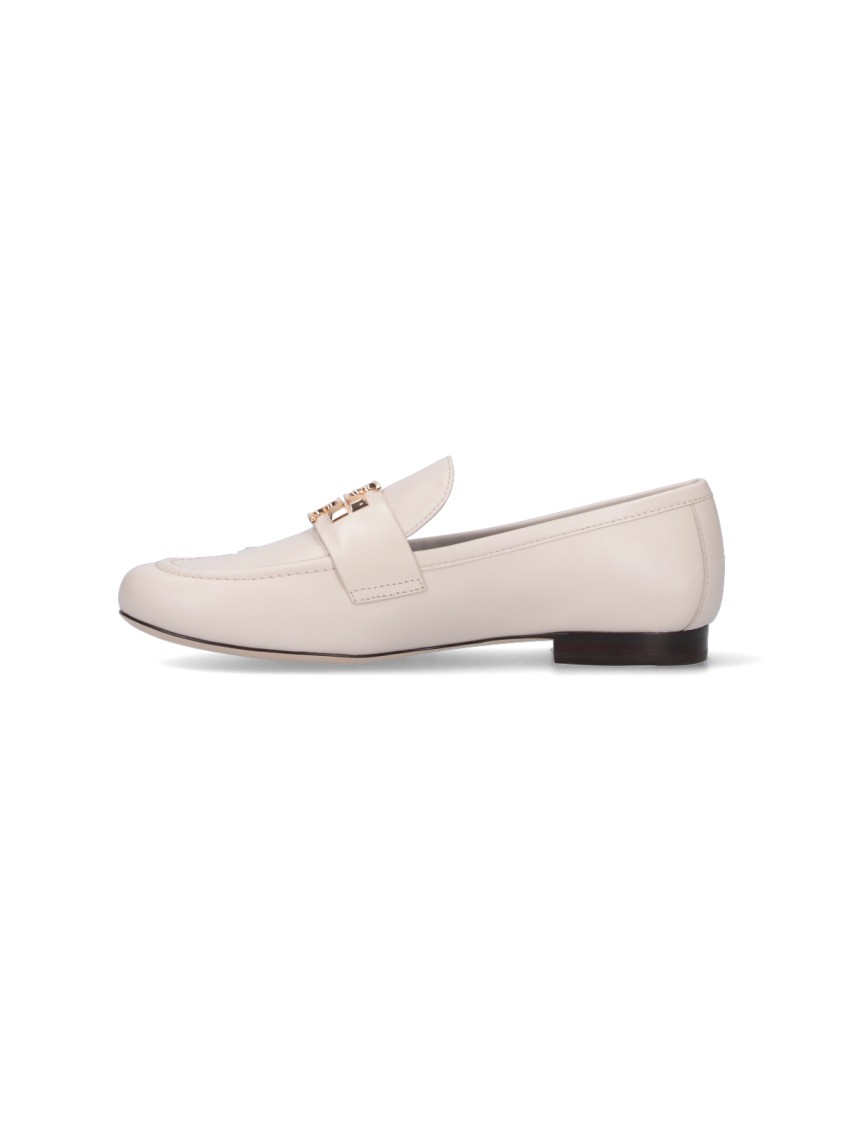 Tory Burch Eleanor Charm Moccasins – Off-white In Neutrals