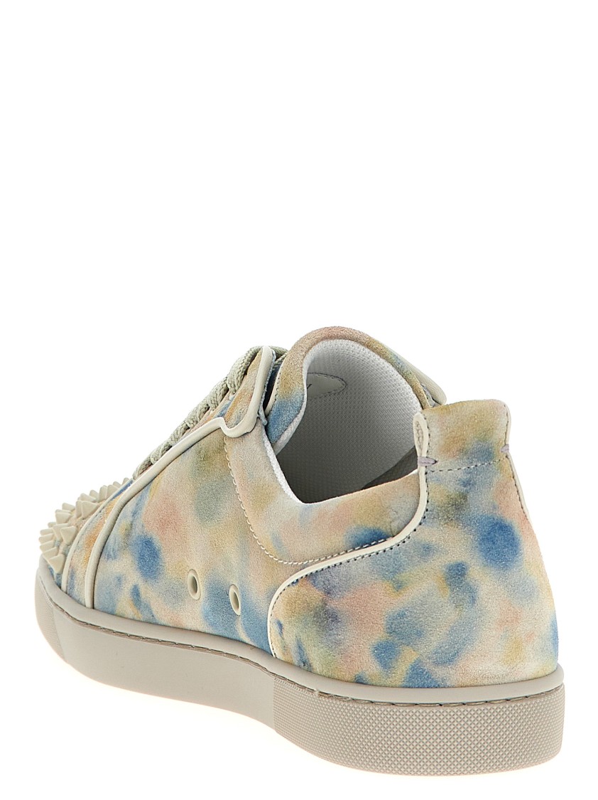 Christian Louboutin 'louis Junior Spikes' Sneakers In Neutral