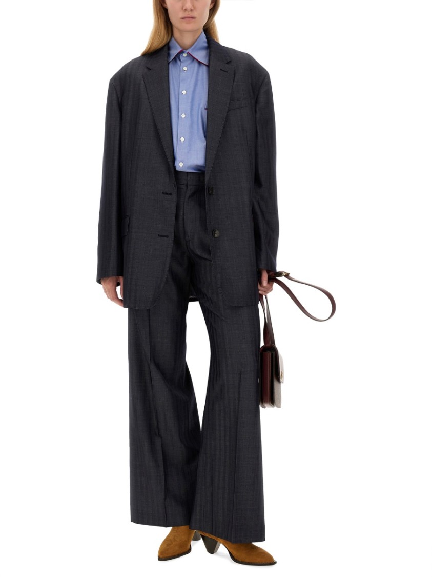 Etro Women's Pegasus Buttoned Over Jacket In Blue