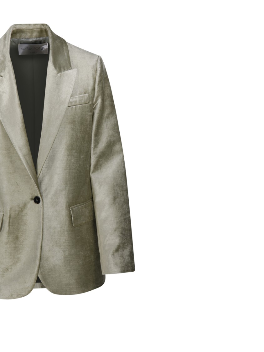 Shop Forte Forte Stretch Jacket In Green