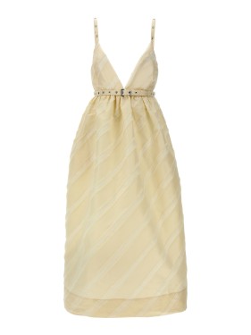 Ganni Shiny Pointelle Knit' Skirt Maxi in White | THE LIST