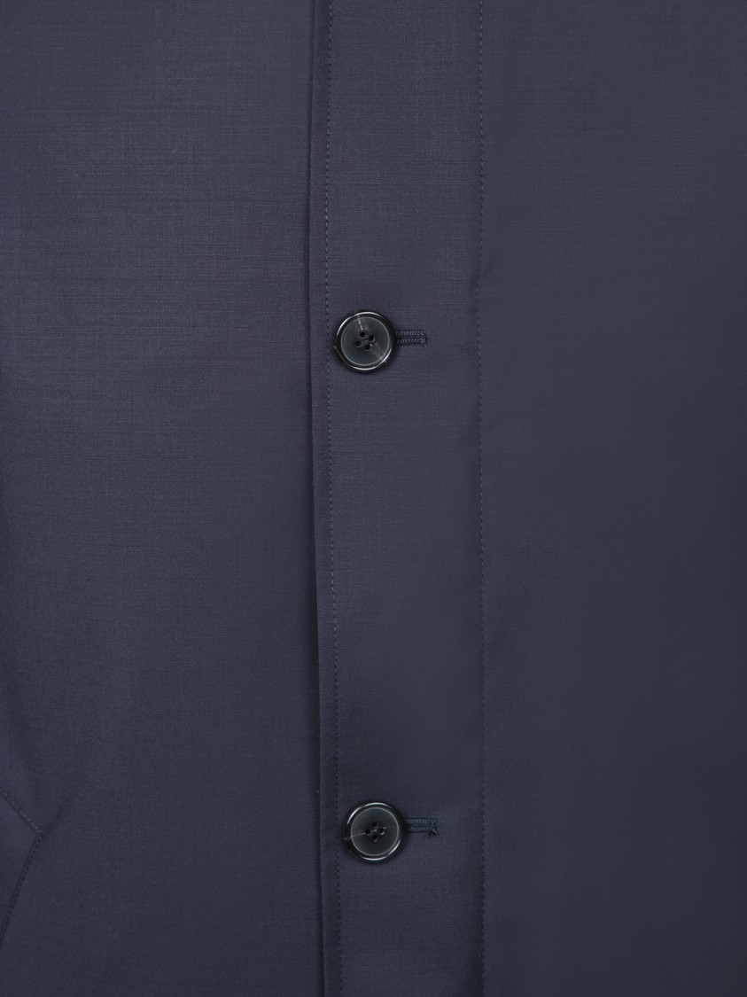 PAUL SMITH PAUL SMITH THREE-QUARTER BLUE TRENCH COAT