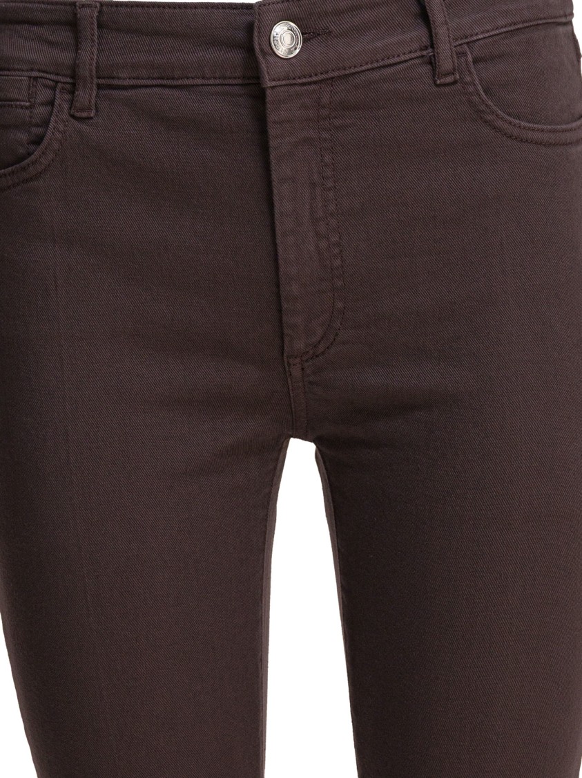 Max Mara Cropped Brown Jeans With Slim Fit In Brown