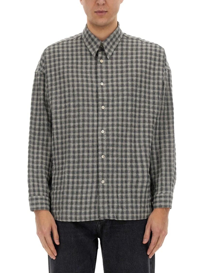 Sunflower Classic Check Pattern Shirt In Grey