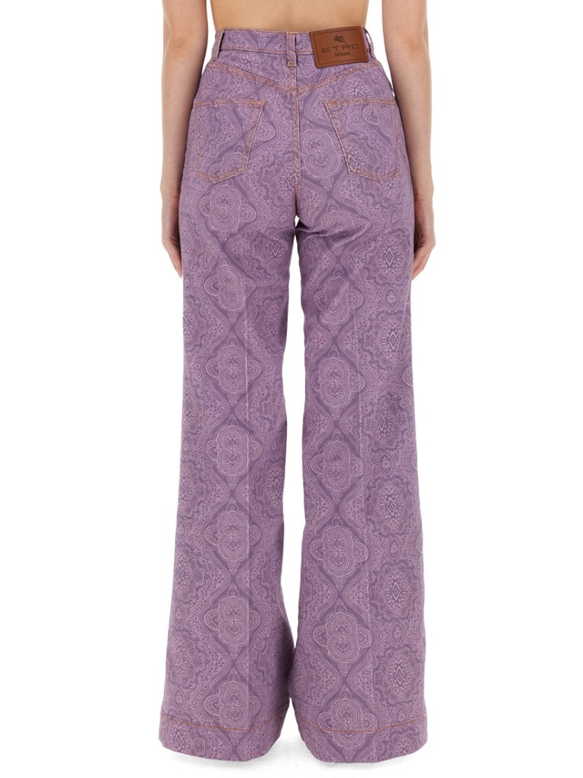 Etro Women Flare Fit Jeans In Purple