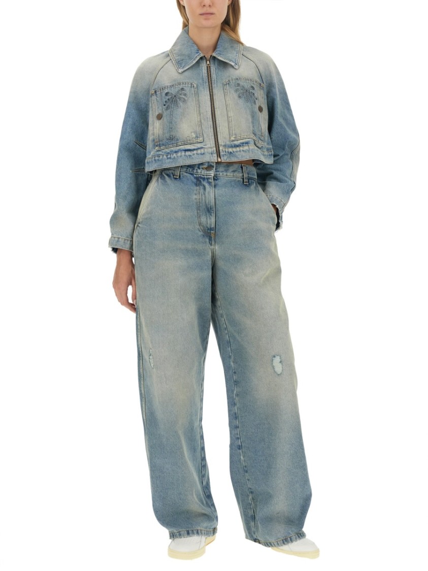 PALM ANGELS PALM ANGELS CROPPED FIT JACKET