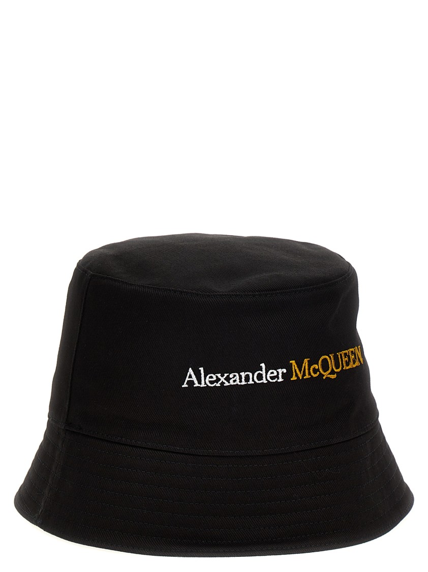 Alexander Mcqueen Mcqueen Logo Bucket Hat In Black