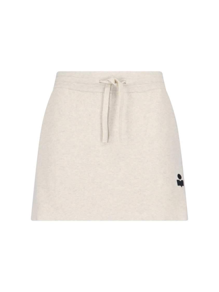 Isabel Marant Étoile Cotton Blend Skirt With Embroidered Logo