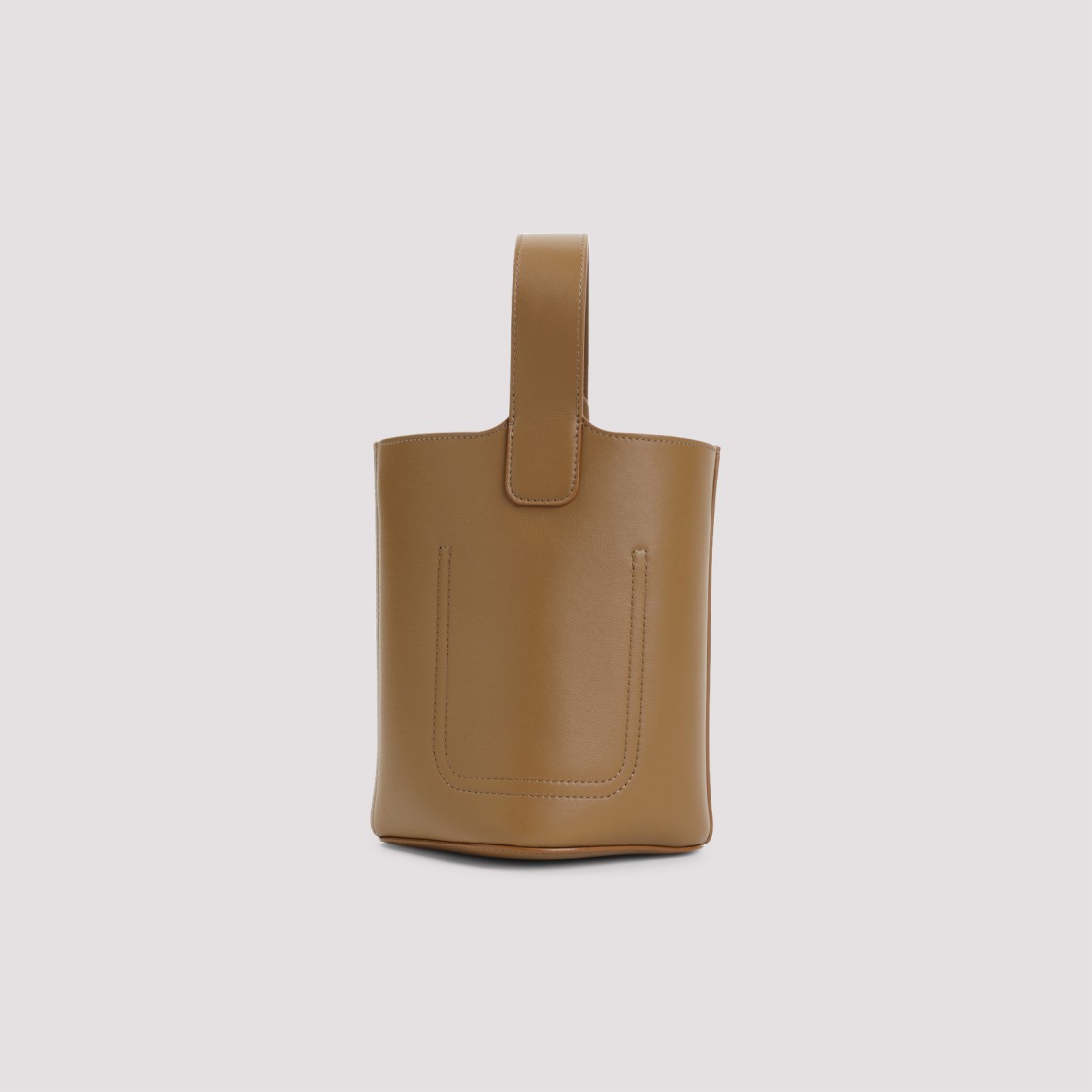 Loewe Mini Pebbled Leather Bucket Bag In Brown