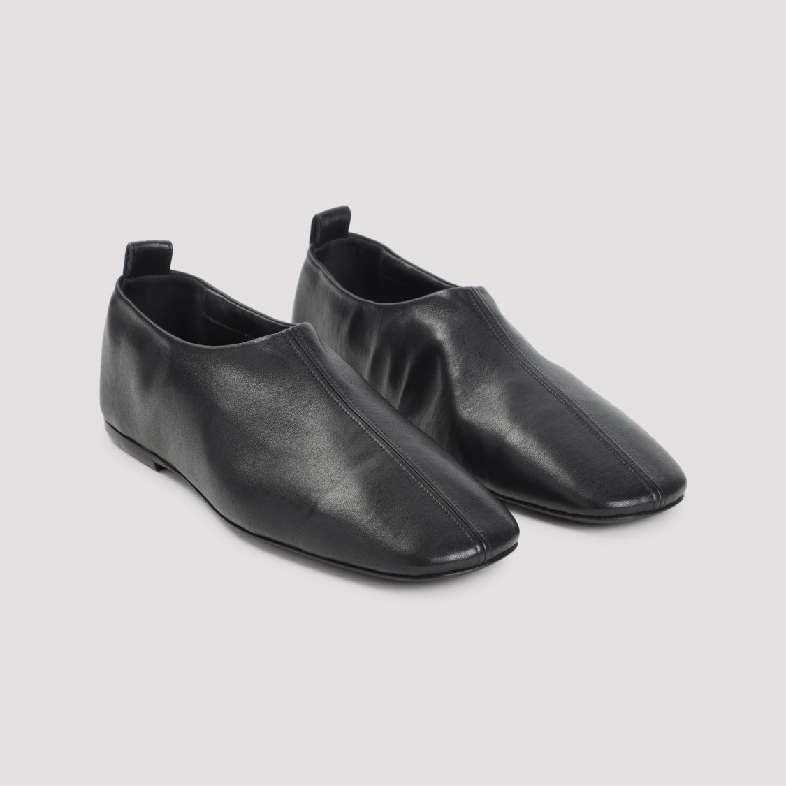 Dries Van Noten Pointed Toe Black Leather Loafers In Black