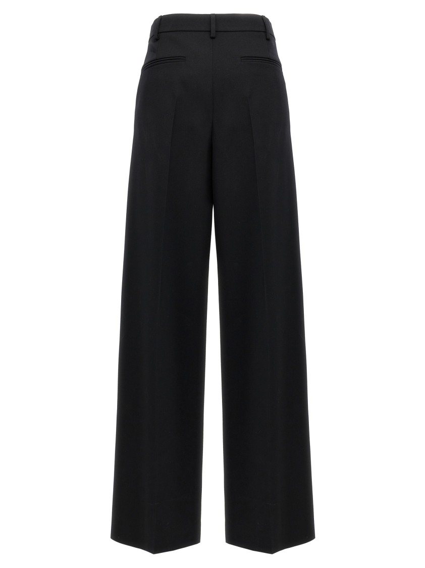 パンツ Valentino Garavani Solid Grisaille Wool Trousers With Wide Valentino Garavani Solid Grisaille Wool Trousers With Leg