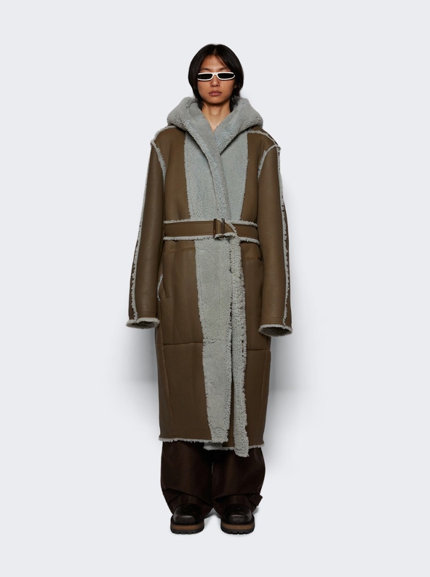 Rick Owens Cappotto In Montone Coat Bean