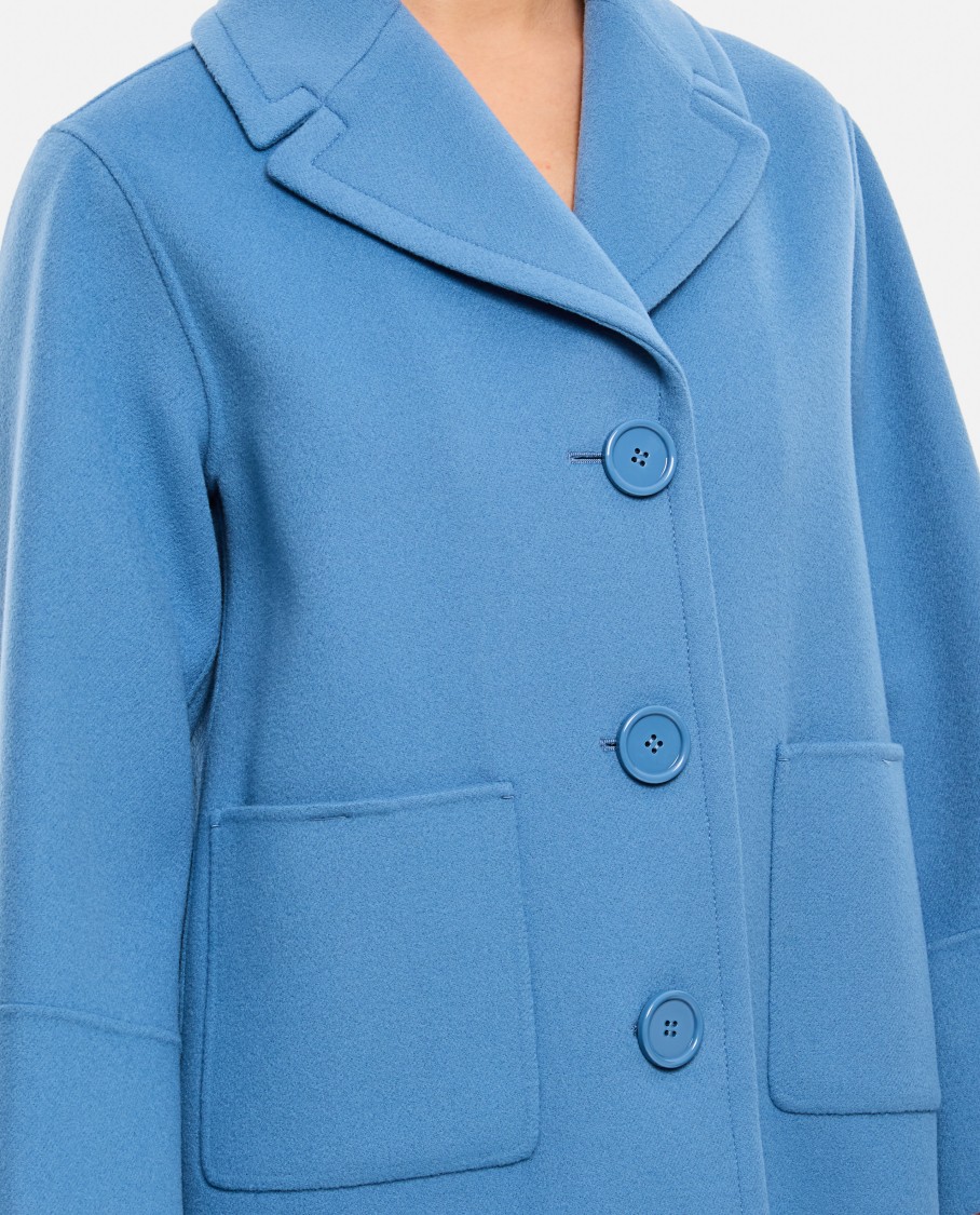 Max Mara Windsor Double Breasted Short Coat In Blue