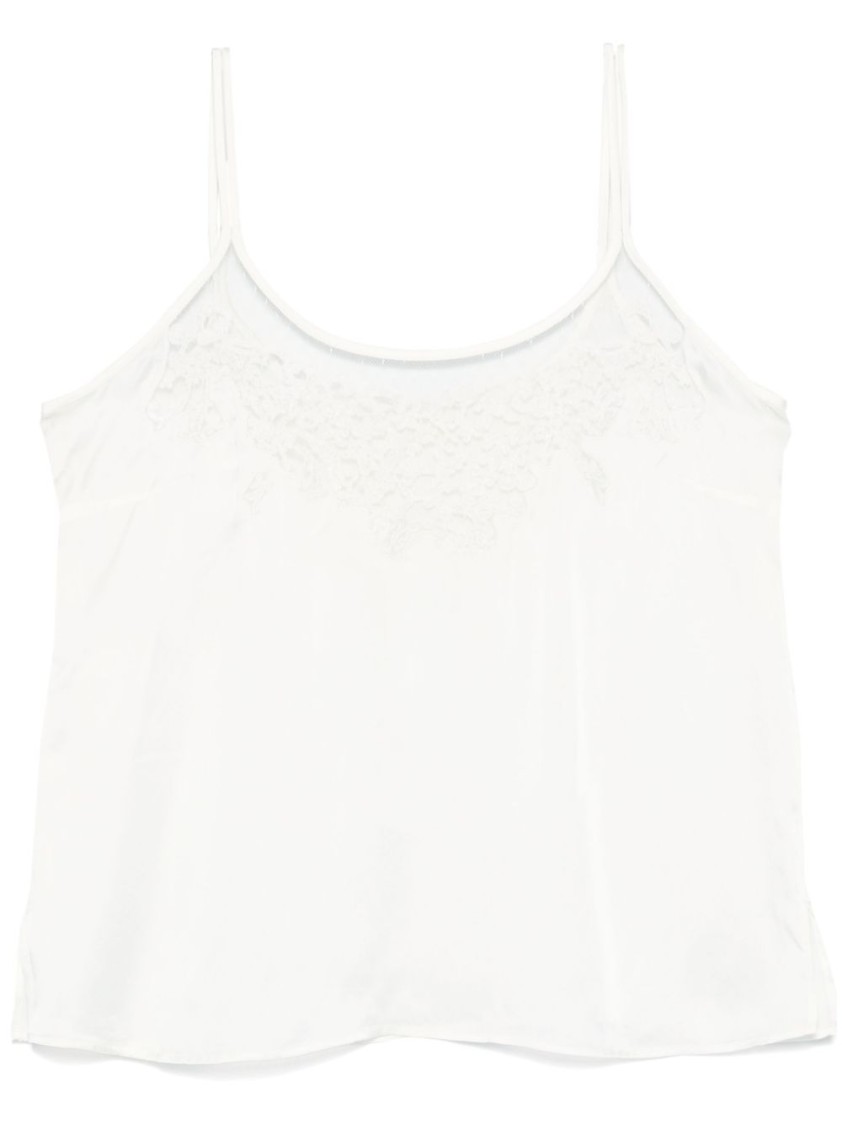 Twinset White Top With Thin Shoulder Straps In White