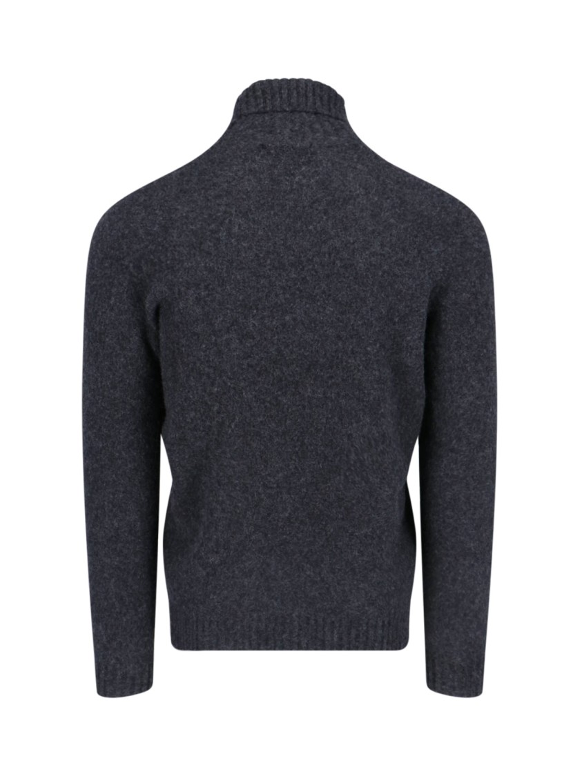 Drumohr Ribbed Turtleneck Sweater With Long Sleeves