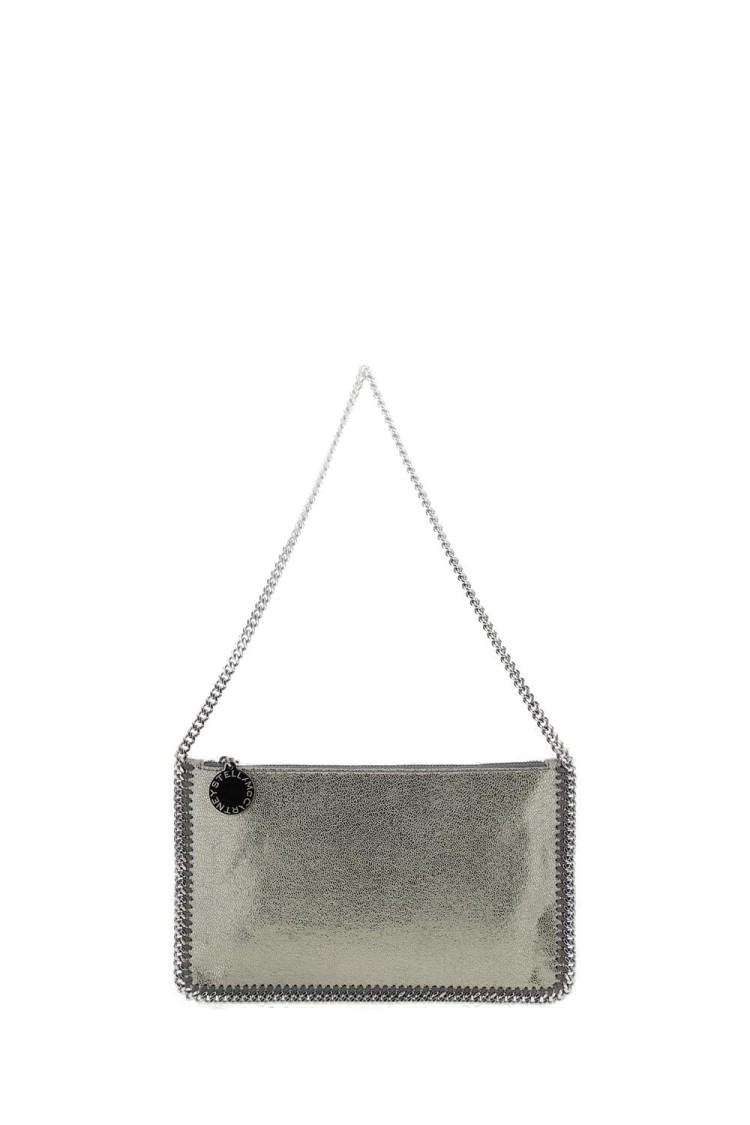 Stella Mccartney Falabella Pochette Bag In Silver