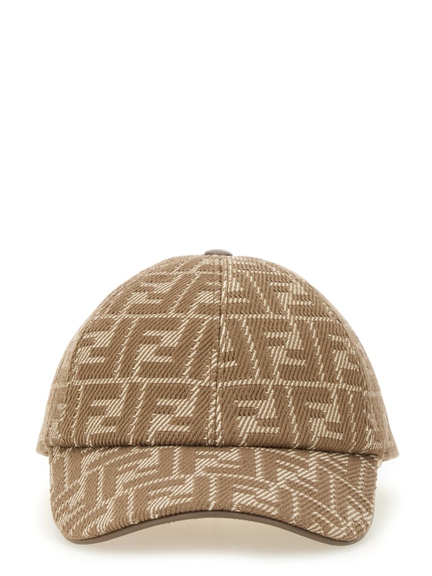Fendi Ff Jacquard Fabric Baseball Hat