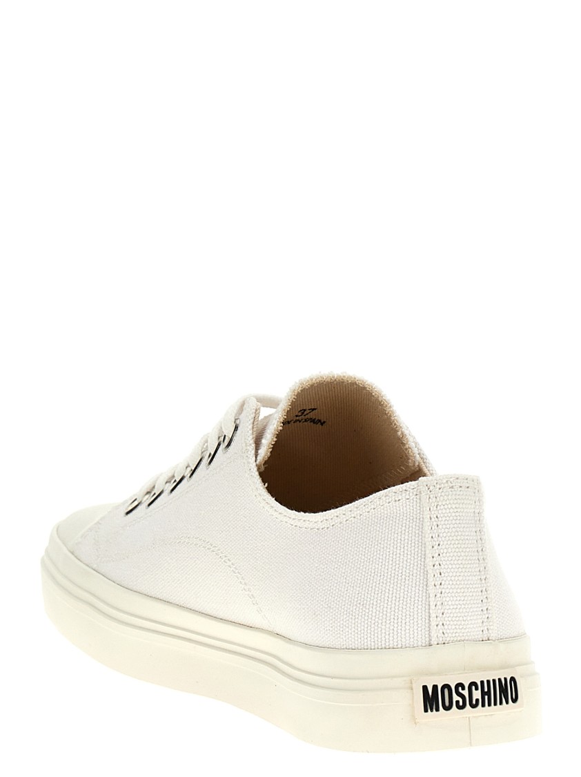 Moschino Women Canvas Sneakers In White